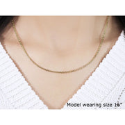 Bids.com 14k Yellow Gold Diamond Cut Cable Link Chain 1.8mm Necklaces Tan 16 / Yellow Gold,18 / Yellow Gold,20 / Yellow Gold,22 / Yellow Gold,24 / Yellow Gold,30 / Yellow Gold