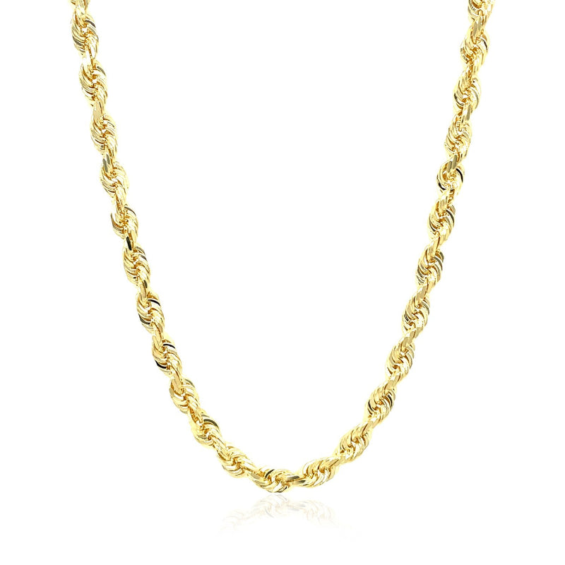 Bids.com 4.0mm 10k Yellow Gold Solid Diamond Cut Rope Chain Necklaces White Smoke 18 / Yellow Gold,20 / Yellow Gold,22 / Yellow Gold,24 / Yellow Gold,30 / Yellow Gold