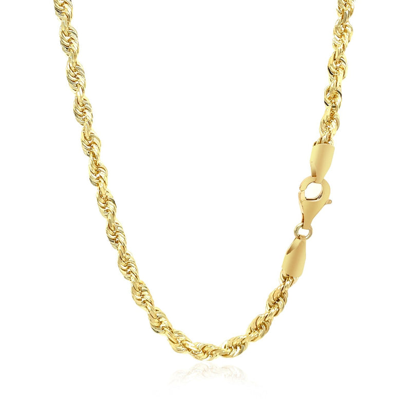 Bids.com 4.0mm 10k Yellow Gold Solid Diamond Cut Rope Chain Necklaces White Smoke 18 / Yellow Gold,20 / Yellow Gold,22 / Yellow Gold,24 / Yellow Gold,30 / Yellow Gold