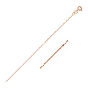 Bids.com 14k Pink Gold Diamond Cut Cable Link Chain 0.8mm Necklaces White Smoke 16 / Rose Gold,18 / Rose Gold