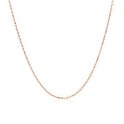 Bids.com 14k Pink Gold Diamond Cut Cable Link Chain 0.8mm Necklaces White Smoke 16 / Rose Gold,18 / Rose Gold