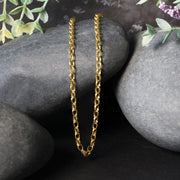 Bids.com 3.2mm 14k Yellow Gold Oval Rolo Chain Necklaces Black 18 / Yellow Gold