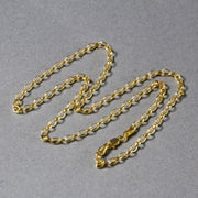 Bids.com 3.2mm 14k Yellow Gold Oval Rolo Chain Necklaces Dark Gray 18 / Yellow Gold