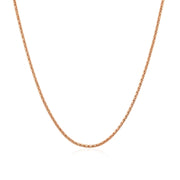 Bids.com 14k Rose Gold Adjustable Popcorn Chain 1.3mm Necklaces White Smoke 22 / Rose Gold