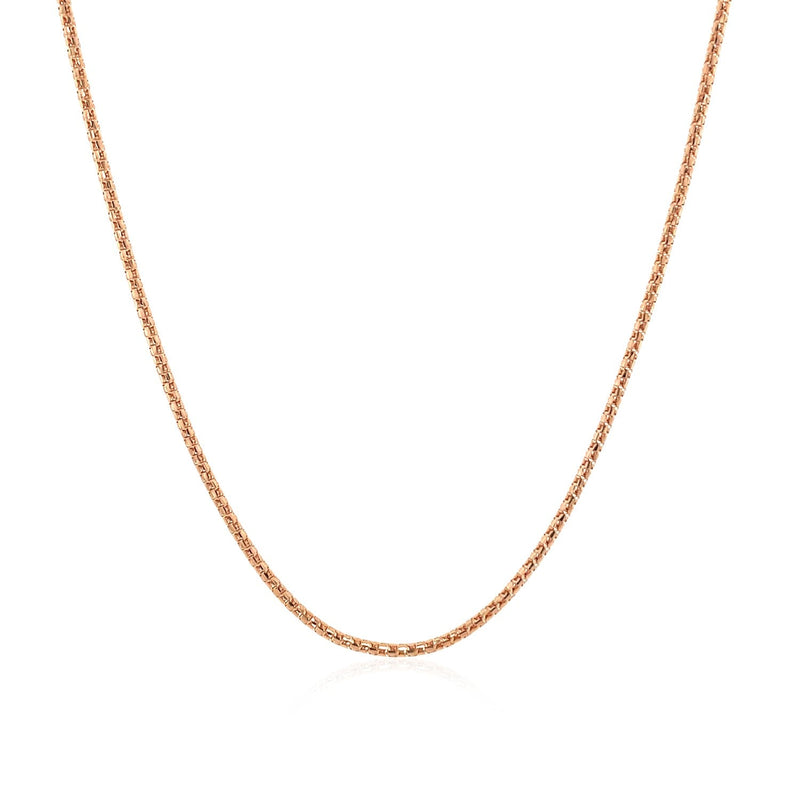 Bids.com 14k Rose Gold Adjustable Popcorn Chain 1.3mm Necklaces White Smoke 22 / Rose Gold