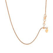 Bids.com 14k Rose Gold Adjustable Popcorn Chain 1.3mm Necklaces White Smoke 22 / Rose Gold