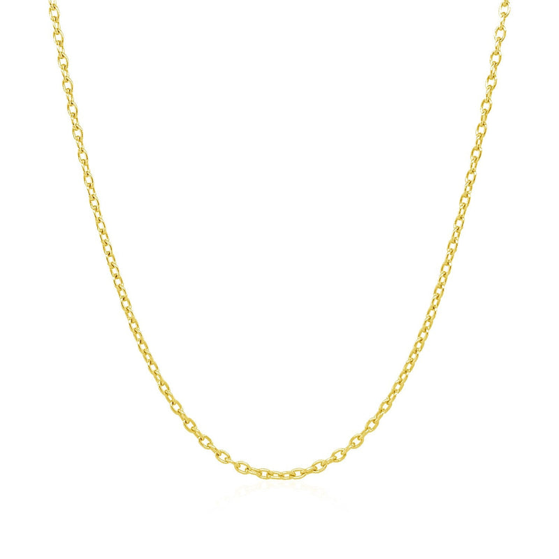 Bids.com 14k Yellow Gold Round Cable Link Chain 1.5mm Necklaces White Smoke 16 / Yellow Gold,17 / Yellow Gold,18 / Yellow Gold,20 / Yellow Gold