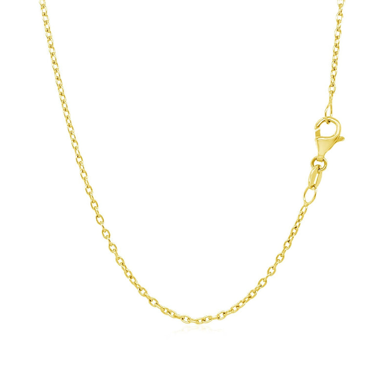 Bids.com 14k Yellow Gold Round Cable Link Chain 1.5mm Necklaces White Smoke 16 / Yellow Gold,17 / Yellow Gold,18 / Yellow Gold,20 / Yellow Gold
