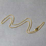 Bids.com 14k Yellow Gold Round Cable Link Chain 1.5mm Necklaces Dark Gray 16 / Yellow Gold,17 / Yellow Gold,18 / Yellow Gold,20 / Yellow Gold