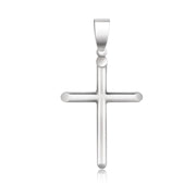 Bids.com 14k White Gold Slim Cross with Tapered Ends Pendant Pendants White Smoke White Gold