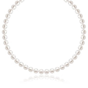 Bids.com 14k Yellow Gold Necklace with White Freshwater Cultured Pearls (6.0mm to 6.5mm) Necklaces White Smoke 16 / Yellow Gold,18 / Yellow Gold,20 / Yellow Gold