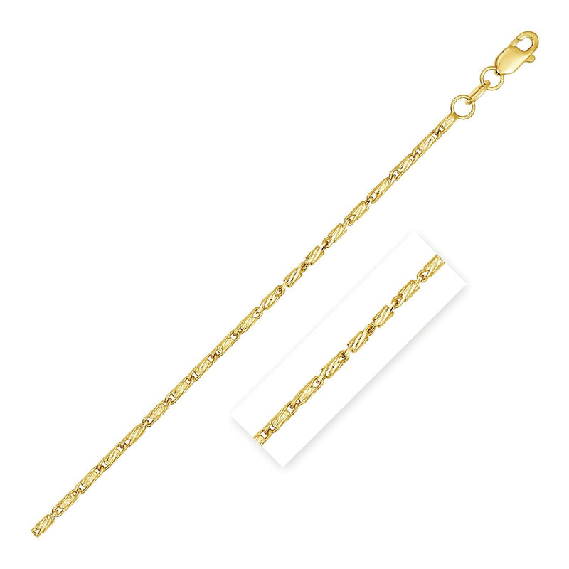 Bids.com Diamond Cut Fancy Links Pendant Chain in 14k Yellow Gold (1.5mm) Necklaces White Smoke 18 / Yellow Gold,20 / Yellow Gold,22 / Yellow Gold