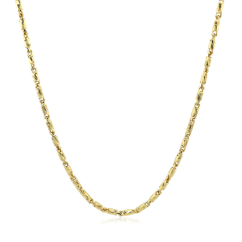 Bids.com Diamond Cut Fancy Links Pendant Chain in 14k Yellow Gold (1.5mm) Necklaces White Smoke 18 / Yellow Gold,20 / Yellow Gold,22 / Yellow Gold