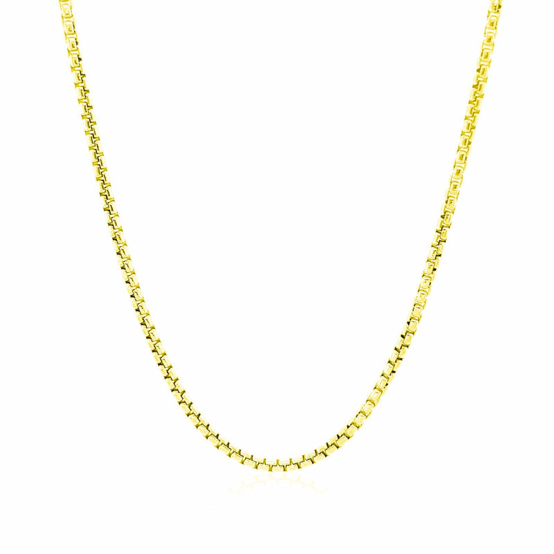 Bids.com 14k Yellow Gold Round Box Chain 1.7mm Necklaces White Smoke 16 / Yellow Gold,18 / Yellow Gold,20 / Yellow Gold,24 / Yellow Gold