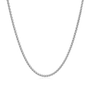 Bids.com 14k White Gold Round Wheat Chain 1.5mm Necklaces White Smoke 16 / White Gold,18 / White Gold,20 / White Gold,22 / White Gold,24 / White Gold,30 / White Gold