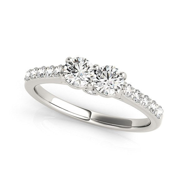 Bids.com 14k White Gold Round Two Stone Diamond Ring (3/4 cttw) Rings White Smoke 3 / White Gold,3.5 / White Gold,4 / White Gold,4.5 / White Gold,5 / White Gold,5.5 / White Gold,6 / White Gold,6.5 / White Gold,7 / White Gold,7.5 / White Gold,8 / White Gold,8.5 / White Gold,9 / White Gold