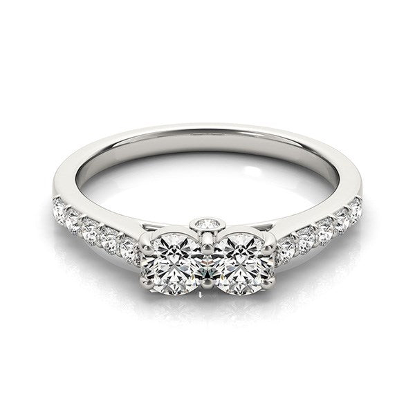 Bids.com 14k White Gold Round Two Stone Diamond Ring (3/4 cttw) Rings White Smoke 3 / White Gold,3.5 / White Gold,4 / White Gold,4.5 / White Gold,5 / White Gold,5.5 / White Gold,6 / White Gold,6.5 / White Gold,7 / White Gold,7.5 / White Gold,8 / White Gold,8.5 / White Gold,9 / White Gold