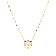 Bids.com 14K Yellow Gold Tree of Life Necklace Necklaces White Smoke 18 / Yellow Gold