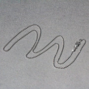 Bids.com 14k White Gold Diamond-Cut Bead Chain 1.2mm Necklaces Dark Gray 16 / White Gold,18 / White Gold,20 / White Gold