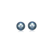 Bids.com 14k Yellow Gold Cultured Black Pearl Stud Earrings (7.0 mm) Earrings White Smoke Yellow Gold