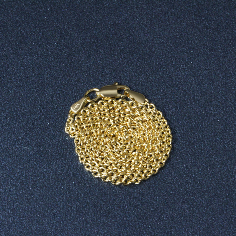 Bids.com 14k Yellow Gold Forsantina Lite Cable Link Chain 1.9mm Necklaces Dark Slate Gray 16 / Yellow Gold,18 / Yellow Gold,20 / Yellow Gold