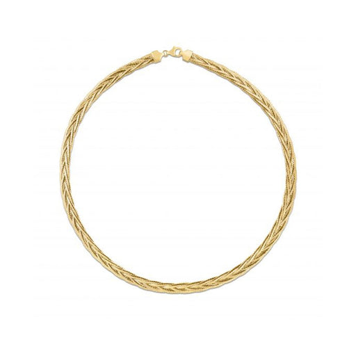 Bids.com 14k Yellow Gold Rapunzel Woven Necklace Necklaces White Smoke 18 / Yellow Gold