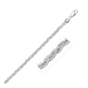 Bids.com 3.5mm 14k White Gold Braided Bracelet Bracelets White Smoke 7 / White Gold
