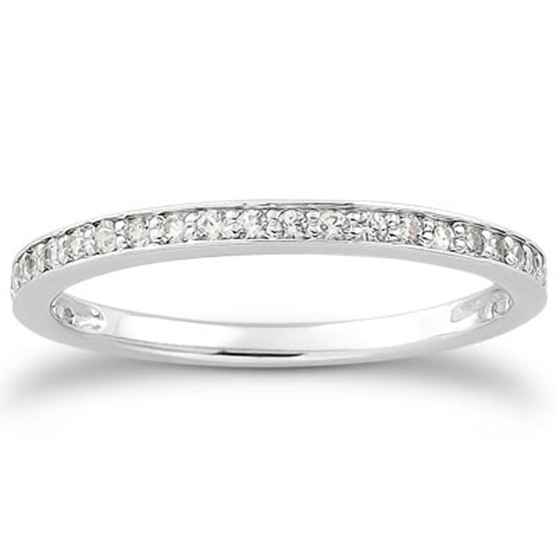 Bids.com 14k White Gold Micro-pave Diamond Wedding Ring Band Set 3/4 Around Rings White Smoke 4 / White Gold,4.5 / White Gold,5 / White Gold,5.5 / White Gold,6 / White Gold,6.5 / White Gold,7 / White Gold,7.5 / White Gold,8 / White Gold,8.5 / White Gold,9 / White Gold