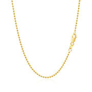 Bids.com 18k Yellow Gold Bead Chain 1.5mm (1.50 mm) Necklaces White Smoke 16 / Yellow Gold,18 / Yellow Gold,20 / Yellow Gold