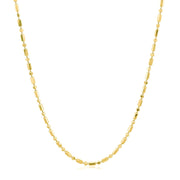 Bids.com 14k Yellow Gold Diamond-Cut Alternating Bead Chain 1.5mm Necklaces White Smoke 16 / Yellow Gold,18 / Yellow Gold,20 / Yellow Gold