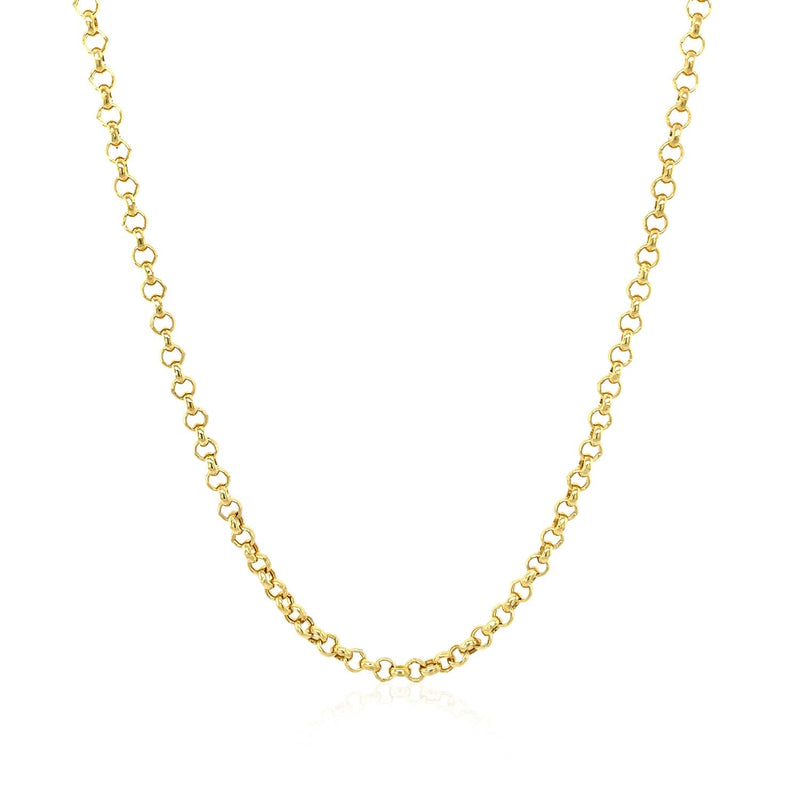 Bids.com 2.3mm 14k Yellow Gold Rolo Chain Necklaces White Smoke 16 / Yellow Gold,18 / Yellow Gold,20 / Yellow Gold,22 / Yellow Gold,24 / Yellow Gold,30 / Yellow Gold