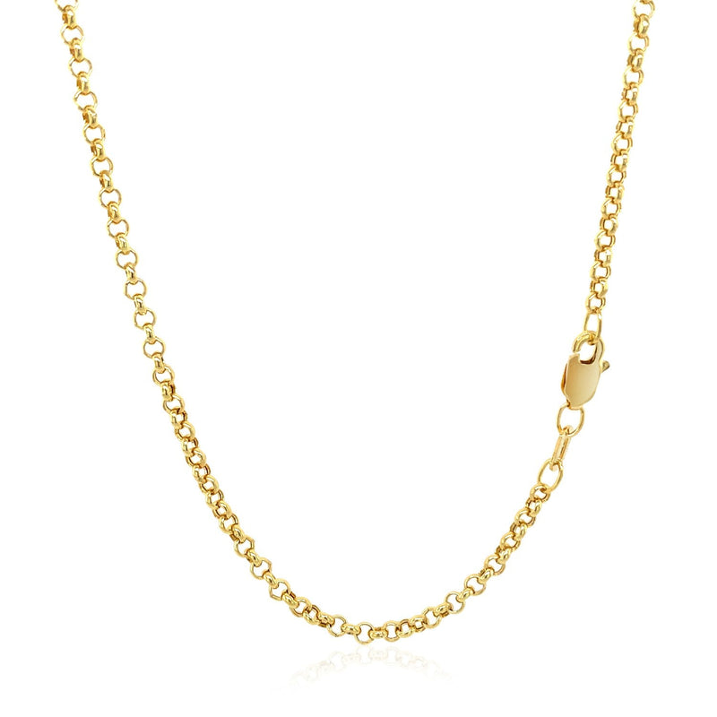 Bids.com 2.3mm 14k Yellow Gold Rolo Chain Necklaces White Smoke 16 / Yellow Gold,18 / Yellow Gold,20 / Yellow Gold,22 / Yellow Gold,24 / Yellow Gold,30 / Yellow Gold