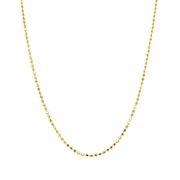 Bids.com 14k Yellow Gold Diamond-Cut Bead Chain 1.2mm Necklaces White Smoke 16 / Yellow Gold,18 / Yellow Gold,20 / Yellow Gold