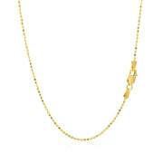 Bids.com 14k Yellow Gold Diamond-Cut Bead Chain 1.2mm Necklaces White Smoke 16 / Yellow Gold,18 / Yellow Gold,20 / Yellow Gold