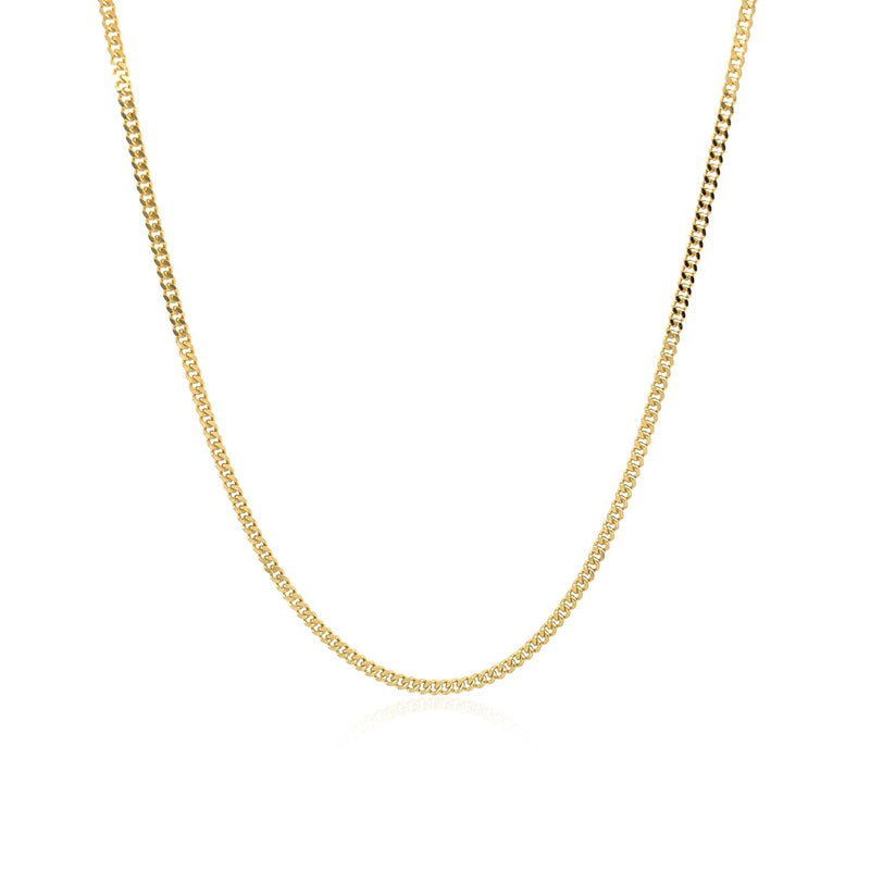 Bids.com 14k Yellow Gold Gourmette Chain 1.5mm Necklaces White Smoke 16 / Yellow Gold,18 / Yellow Gold,20 / Yellow Gold,24 / Yellow Gold