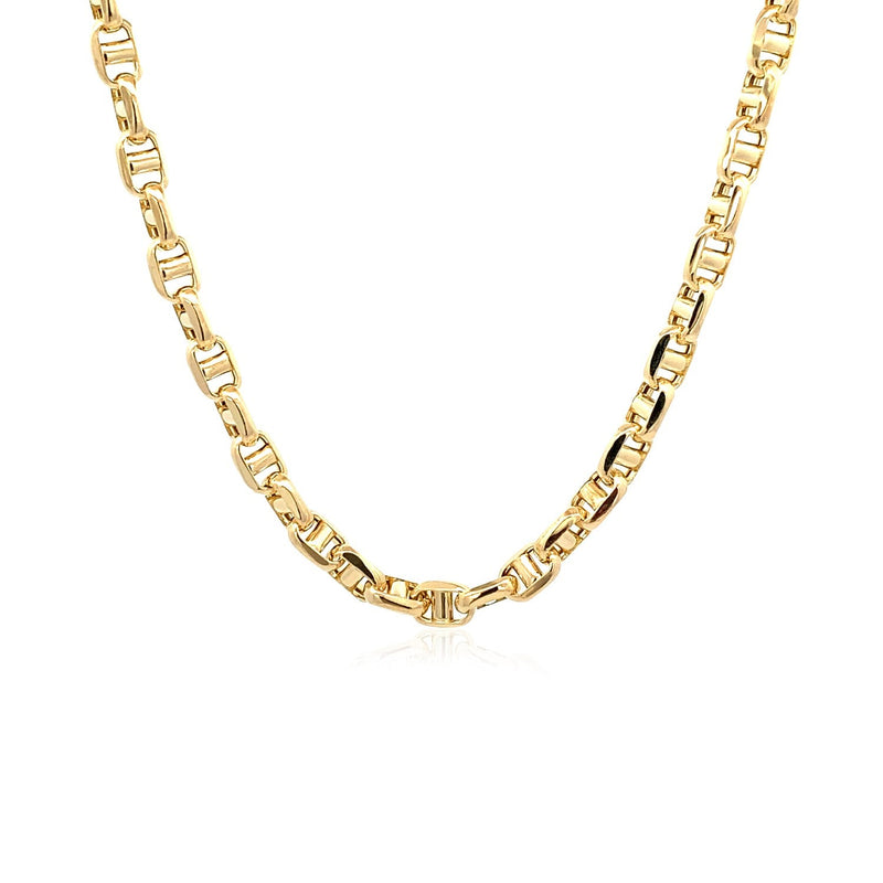 Bids.com 4.5mm 14k Yellow Gold Anchor Chain Necklaces White Smoke 20 / Yellow Gold,24 / Yellow Gold