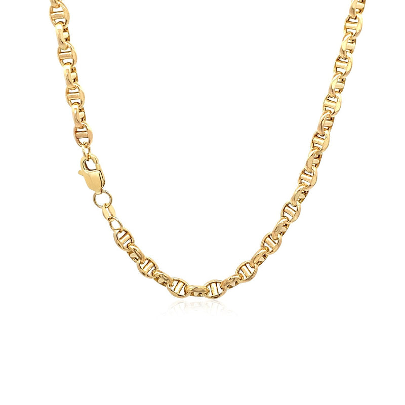 Bids.com 4.5mm 14k Yellow Gold Anchor Chain Necklaces White Smoke 20 / Yellow Gold,24 / Yellow Gold