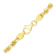 Bids.com 5.0mm 10k Yellow Gold Solid Diamond Cut Rope Chain Necklaces White Smoke 20 / Yellow Gold,22 / Yellow Gold,24 / Yellow Gold