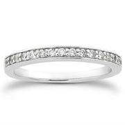 Bids.com 14k White Gold Pave Diamond Wedding Ring Band Set 1/2 Around Rings White Smoke 4 / White Gold,4.5 / White Gold,5 / White Gold,5.5 / White Gold,6 / White Gold,6.5 / White Gold,7 / White Gold,7.5 / White Gold,8 / White Gold,8.5 / White Gold,9 / White Gold