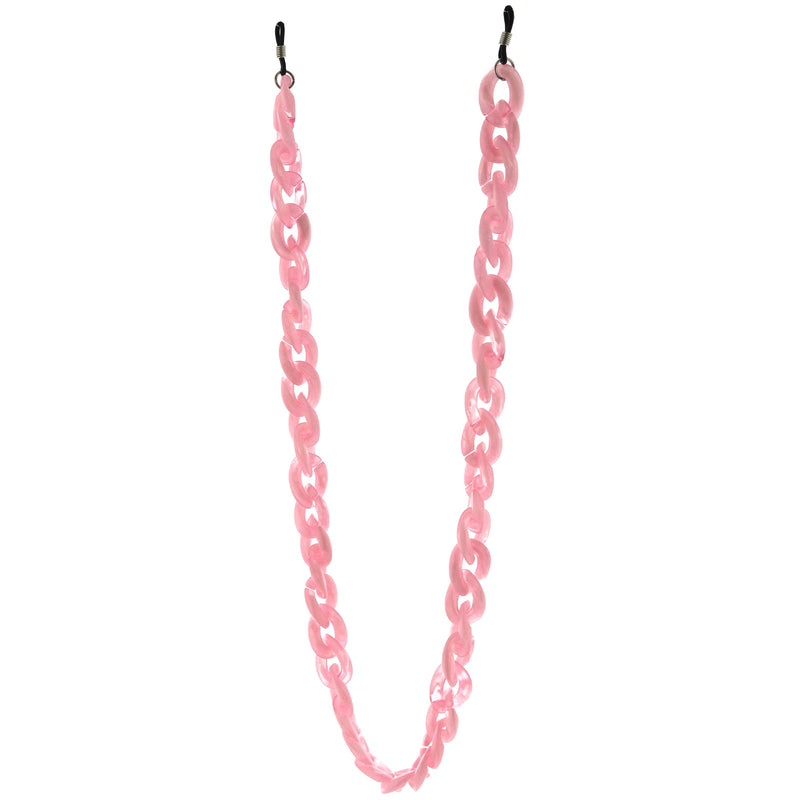 zeroUV Chunky 24" Fashion Sunglasses Chain Link D135 Chain White Smoke Pink