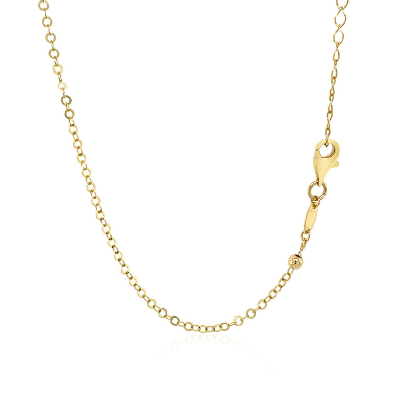 Bids.com Choker Necklace with Hammered Beads in 14k Yellow Gold Necklaces White Smoke 16 / Yellow Gold