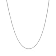 Bids.com 14k White Gold Round Wheat Chain 1.0mm Necklaces White Smoke 16 / White Gold,18 / White Gold,20 / White Gold,24 / White Gold