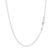 Bids.com 14k White Gold Round Wheat Chain 1.0mm Necklaces White Smoke 16 / White Gold,18 / White Gold,20 / White Gold,24 / White Gold