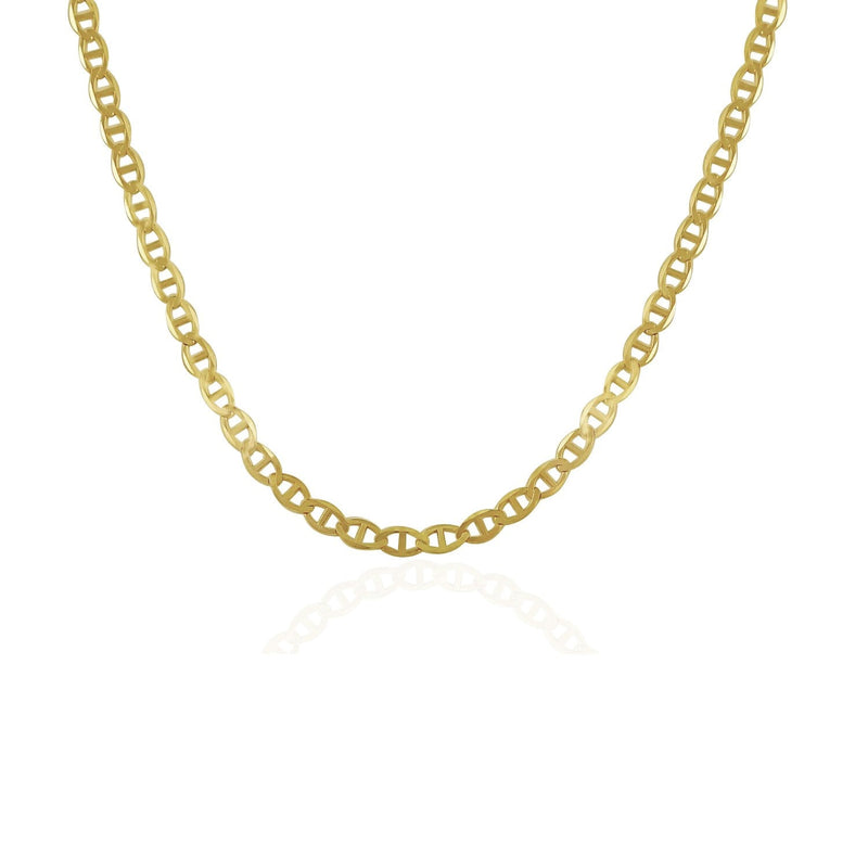 Bids.com 3.2mm 14k Yellow Gold Mariner Link Chain Necklaces White Smoke 16 / Yellow Gold,18 / Yellow Gold,20 / Yellow Gold,22 / Yellow Gold,24 / Yellow Gold