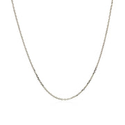 Bids.com 10k White Gold Adjustable Cable Chain 0.9mm Necklaces White Smoke 22 / White Gold