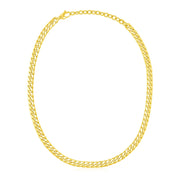 Bids.com 14k Yellow Gold Cuban Chain Choker Necklace Necklaces White Smoke 16 / Yellow Gold