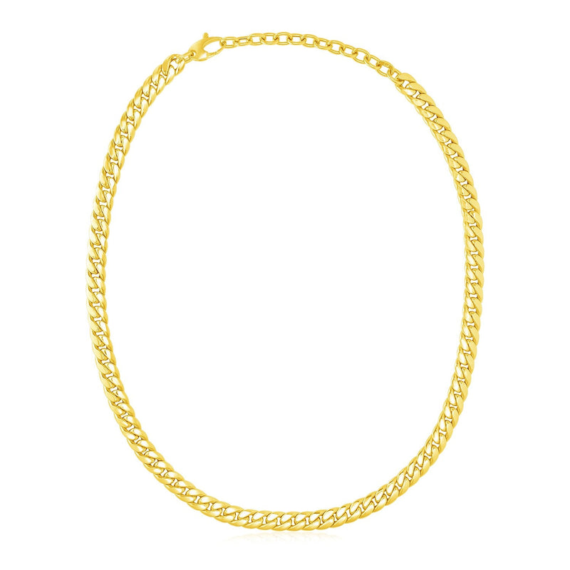 Bids.com 14k Yellow Gold Cuban Chain Choker Necklace Necklaces White Smoke 16 / Yellow Gold