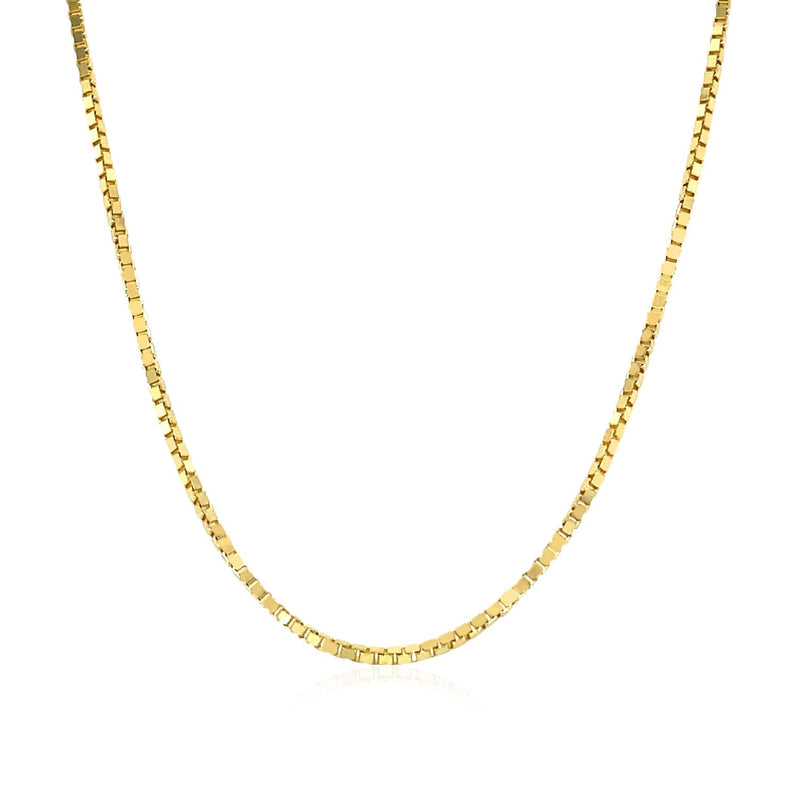 Bids.com 14k Yellow Gold Classic Box Chain 1.1mm Necklaces White Smoke 16 / Yellow Gold,18 / Yellow Gold,20 / Yellow Gold,22 / Yellow Gold,24 / Yellow Gold,30 / Yellow Gold