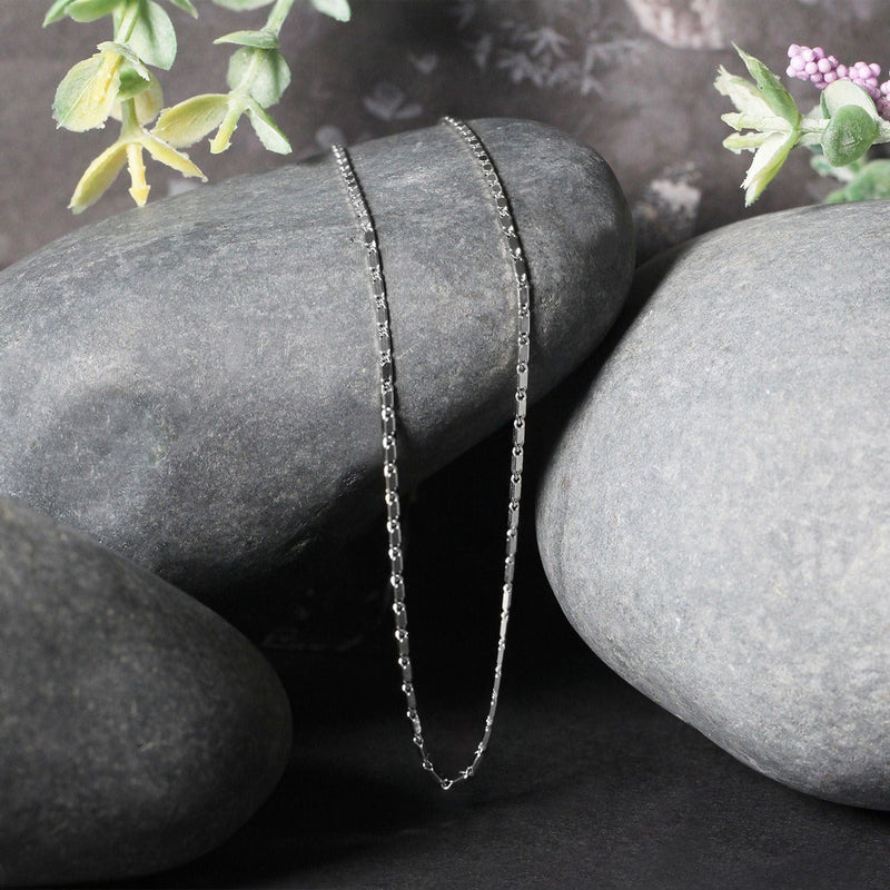 Bids.com 14k White Gold Lumina Pendant Chain 1.0mm Necklaces Black 16 / White Gold,18 / White Gold,20 / White Gold