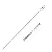 Bids.com 14k White Gold Franco Chain 1.2mm Necklaces White Smoke 16 / White Gold,18 / White Gold,20 / White Gold,24 / White Gold